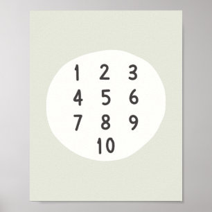 Nummers 1-10 tellen Poster & Prints