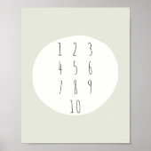 Nummers 1-10. Tellen. POSTER & PRINTS (Voorkant)
