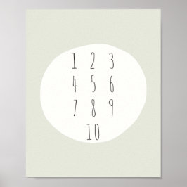 Nummers 1-10. Tellen. POSTER & PRINTS