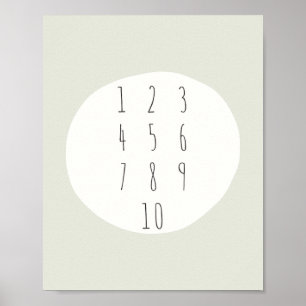 Nummers 1-10. Tellen. POSTER & PRINTS