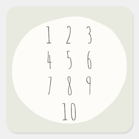 Nummers 1-10. Tellen. Stickers en labels (Voorkant)