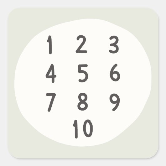 nummers 1-10 tellen Stickers & Labels (Voorkant)
