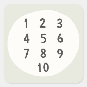 nummers 1-10 tellen Stickers & Labels