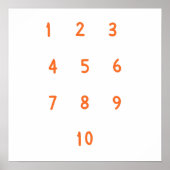nummers 1-10 telposter Prints (Voorkant)