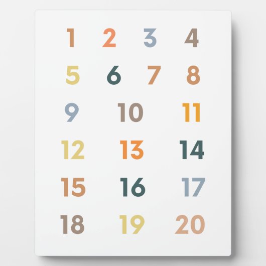 Nummers 1-20 fotoplaat (Voorkant)