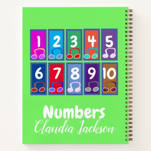 Nummers 1 tot 10 Early Mathematics Notitieboek (Achterkant)