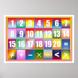 Nummers 1 tot 20 Poster