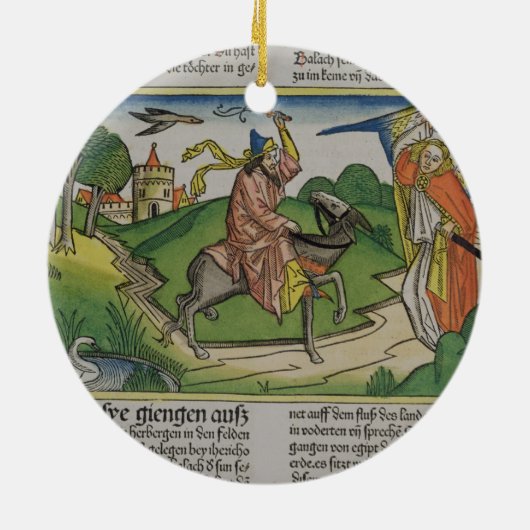 Nummers 22 20-35 Balaam's praatkont, van de 'N Keramisch Ornament (Achterkant)