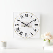 Nummers 23:19 KJV Bijbel Romeins cijfer Vierkante Klok (Huis)