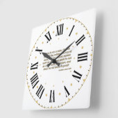 Nummers 23:19 KJV Bijbel Romeins cijfer Vierkante Klok (Hoek)