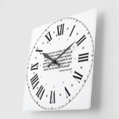 Nummers 23:19 KJV Bijbel Verse Gray Roman Numeral Vierkante Klok (Hoek)