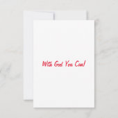 Nummers 23:19 KJV Bijbelverse platte groet Kaart (Achterkant)