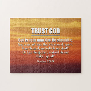 Nummers 23:19 TRUST GOD Christelijk Legpuzzel