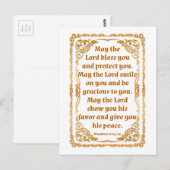 Nummers 6:24-26 bijbelkaart briefkaart (Voorkant / Achterkant)