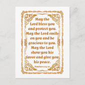 Nummers 6:24-26 bijbelkaart briefkaart (Voorkant)