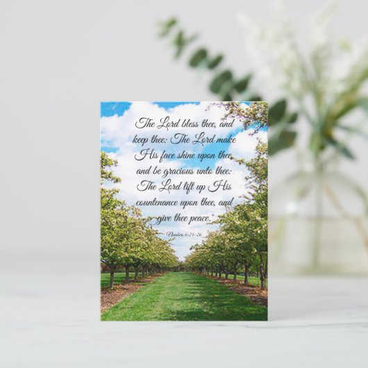 Nummers 6:24-26 briefkaart (Staand voorkant)