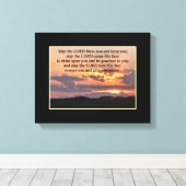 Nummers 6:24-26 Christelijk Poster Canvas Afdruk (Insitu (Houten vloer))