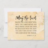 Nummers 6:24-26 De Heer zegene u Bijbel Vlakke Kaa (Voorkant)