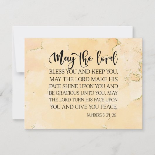 Nummers 6:24-26 De Heer zegene u Bijbel Vlakke Kaa (Voorkant)