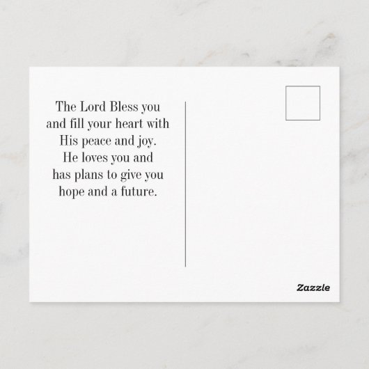 Nummers 6:24-26 De Heer zegent U Bijbelvers Briefkaart (Achterkant)