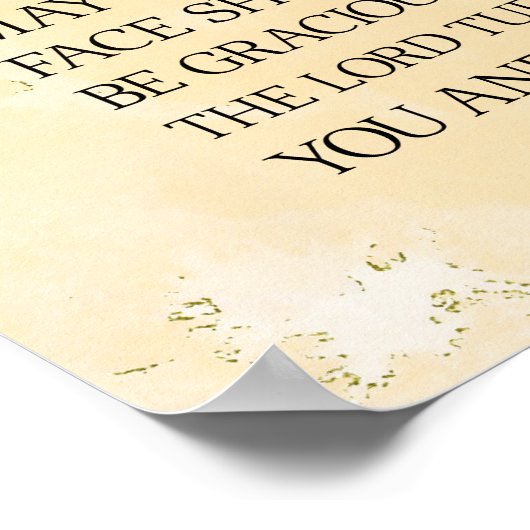 Nummers 6:24-26 De Heer zegent U Bijbelvers Poster (Hoek)