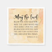 Nummers 6:24-26 De Heer zegent U Bijbelvers Servet (Voorkant)