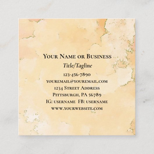 Nummers 6:24-26 De Heer zegent U Bijbelvers Vierkante Visitekaartje (Achterkant)