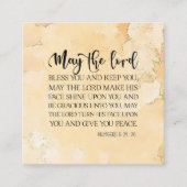 Nummers 6:24-26 De Heer zegent U Bijbelvers Vierkante Visitekaartje (Voorkant)