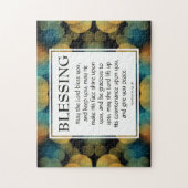 Nummers 6:24-26 DE LORD BLESS U Christelijke BLAUW Legpuzzel (Verticaal)