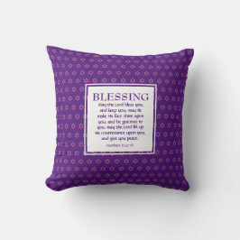 Nummers 6:24-26 DE LORD BLESS U Ster van David Kussen