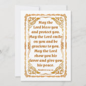 Nummers 6:24-26 Flatte dank u kaart (Voorkant)