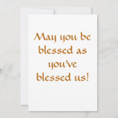 Nummers 6:24-26 Flatte dank u kaart (Achterkant)