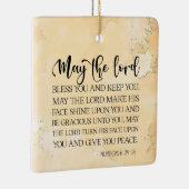 Nummers 6:24-26 Heer zegene u bijbel Kerstmis Keramisch Ornament (Rechts)