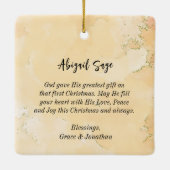 Nummers 6:24-26 Heer zegene u bijbel Kerstmis Keramisch Ornament (Achterkant)