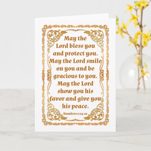 Nummers 6:24-26 kaart (Gele Bloem)