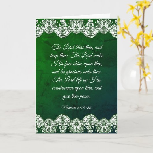 Nummers 6:24-26-kaart kaart (Gele Bloem)