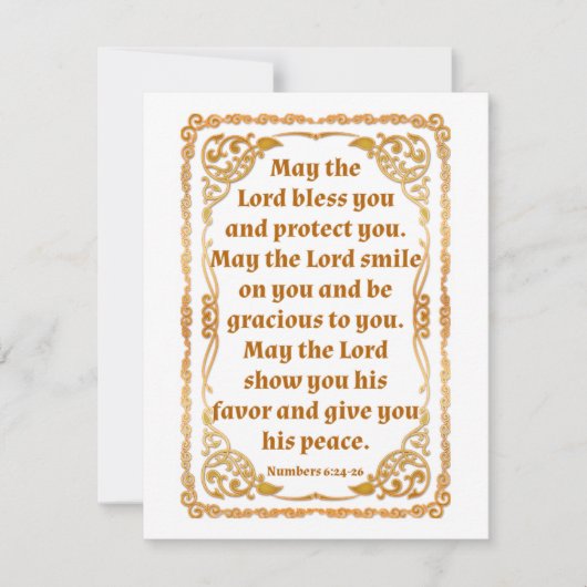 Nummers 6:24-26-kaart notitiekaartje (Voorkant)