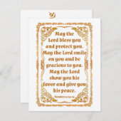 Nummers 6:24-26-kaart notitiekaartje (Voorkant / Achterkant)