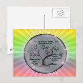 Nummers 6:24-26 Lord Bless You and Keep You Peace Briefkaart (Voorkant / Achterkant)