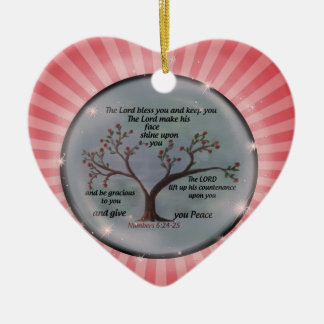 Nummers 6:24-26 Lord Bless You and Keep You Peace Keramisch Ornament