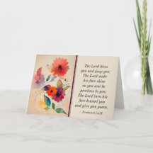 Nummers 6 24-26 Lord Bless You Floral Waterverf