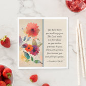 Nummers 6 24-26 Lord Bless You Floral Waterverf Servet (Insitu)