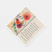 Nummers 6 24-26 Lord Bless You Floral Waterverf Servet (Hoek)