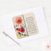 Nummers 6 24-26 Lord Bless You Floral Waterverf Vierkante Sticker (Envelop)