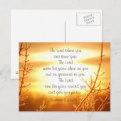 Nummers 6 24-26 Lord's Blessing Bible Verse Briefkaart (Voorkant / Achterkant)