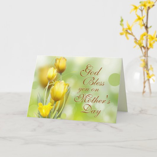 Nummers 6:24-26, Lord's Blessing, Moederdag Kaart (Gele Bloem)