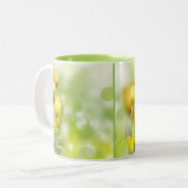 Nummers 6:24-26, Lord's Blessing, Yellow Tulips Tweekleurige Koffiemok (Voorkant links)