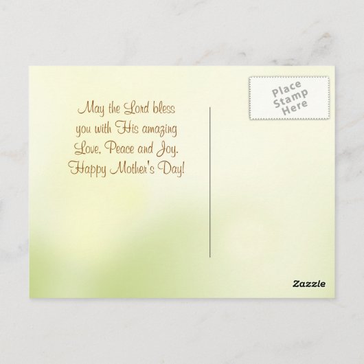 Nummers 6:24-26, Moederdag, Tulpen Briefkaart (Achterkant)