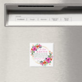 Nummers 6:24-26 Roze Bloemenkrans Christelijk Magneet (Insitu (Vaatwasser))