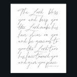 Nummers 6:24-26 Script Poster<br><div class="desc">De Heer zegent u en houdt u de Heer in zijn gezicht voor u...  - Nummers 6:24-26 Manuscript</div>